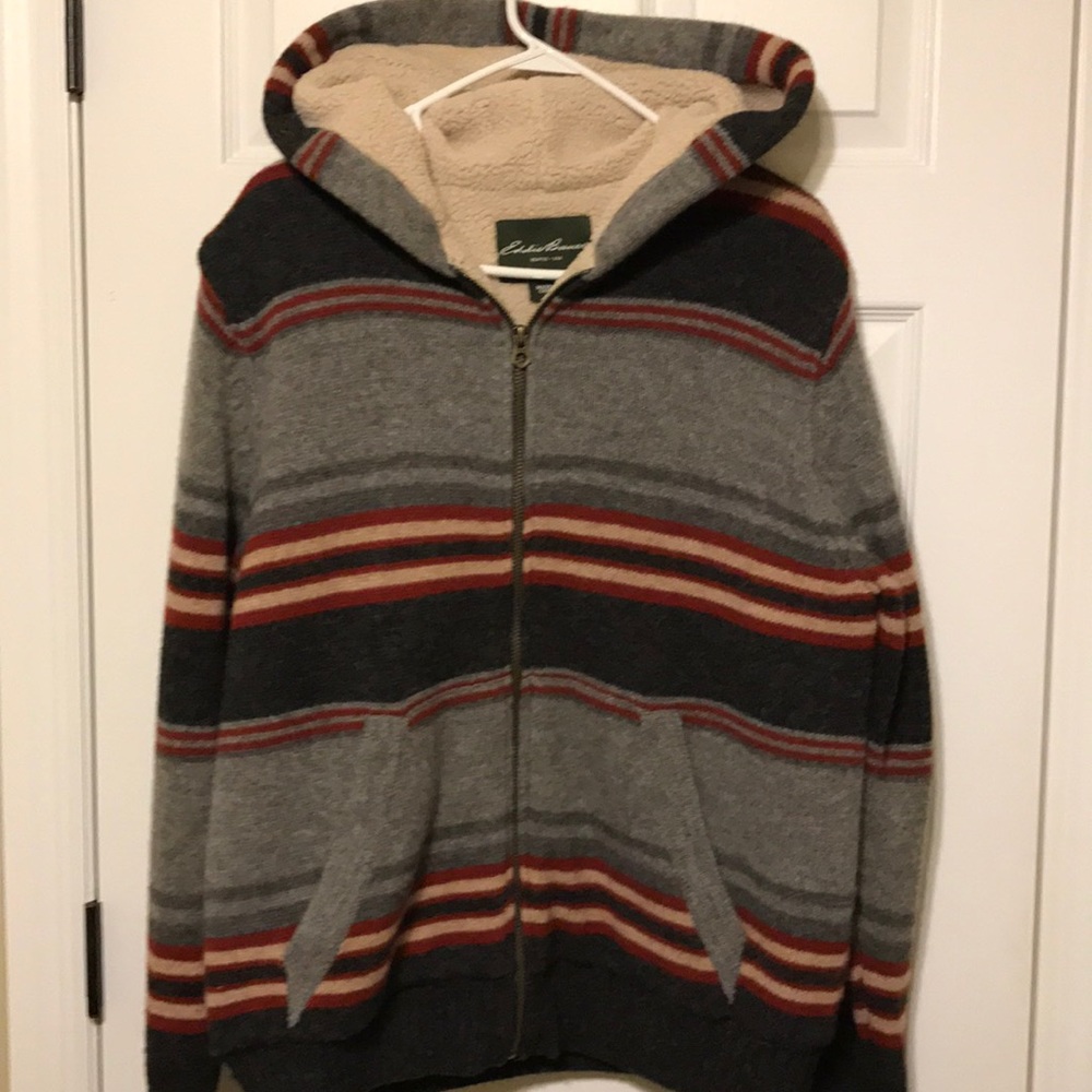 Men's Eddie Bauer Lambs Wool Full Zip Jacket-L